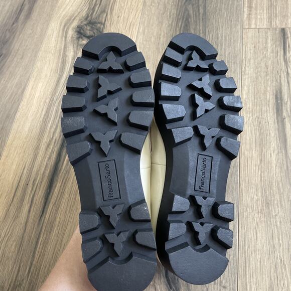 Franco Sarto Women Bazel Platform Lug Sole Loafer Cream Size 8.5 Chunky Slip On - Picture 8 of 9